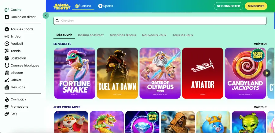 Samba Slots App interface on iPhone Samba Slots App interface on iPhone
