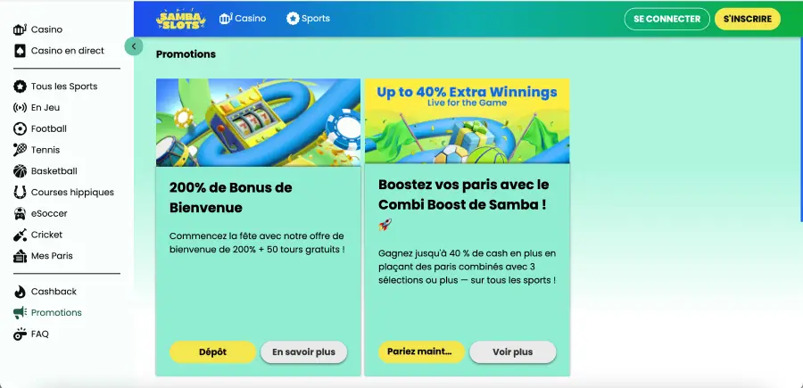 Tours gratuits inclus dans le bonus sans dépôt Samba Slots Tours gratuits inclus dans le bonus sans dépôt Samba Slots